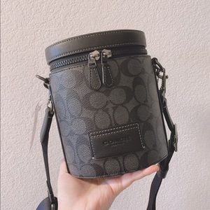 Coach Barrel Crossbody In Signature Canvas C9843